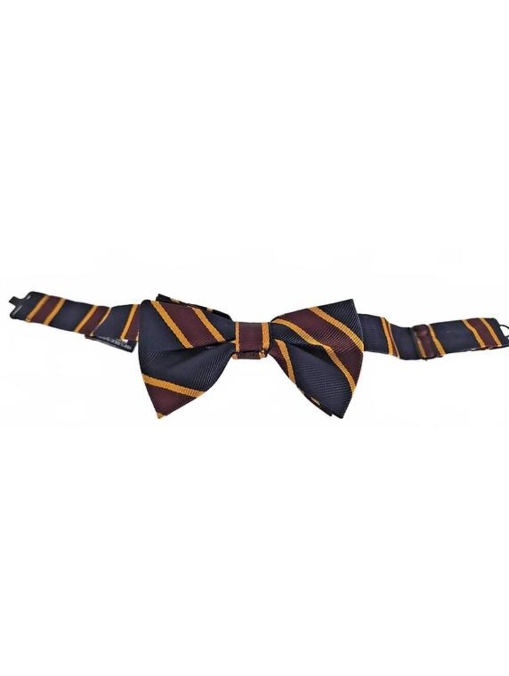 Polo Ralph Lauren Child Size Pre-Tied Blue Red Stripe Bow Tie Preppy Italy